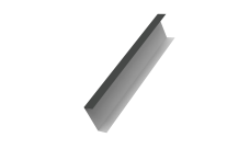 Декоративная накладка на столб универсальная 62х55 для забора жалюзи Grand Line 0,45 PE RAL 7016 антрацитово-серый (2,5м)