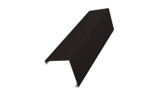 Декоративная накладка на столб универсальная угловая 60х60 для забора жалюзи Grand Line 0,45 Drap TX RAL 9005 черный (3м)