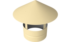 Дымник на трубу круглый d160 0,5 Satin с пленкой RAL 1015 светлая слоновая кость