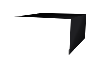 Планка околооконная простая 250х50 Grand Line 0,5 Satin Matt RAL 9005 черный (2м)