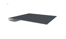 Планка завершающая 0,45 Drap RAL 7024 мокрый асфальт (2м)