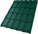 Профиль волновой "Квадро профи" ("Quadro Profi") v02 0,45 PE RAL 6005 зеленый мох