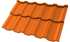 Профиль волновой "Квинта Уно" ("Kvinta Uno") 0,45 PE RAL 2004 оранжевый