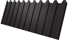 Профнастил С8A v02 фигурный Grand Line 0,5 Velur X с пленкой RR 32 темно-коричневый