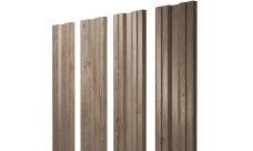 Штакетник Твин с прямым резом Grand Line 0,45 Принт Элит White Wood Твин с прямым резом Grand LineColor