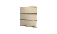 Софит металлический Grand Line полная перфорация 0,5 Satin с пленкой RAL 1015 светлая слоновая кость