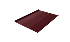 Фальц двойной стоячий Line Grand Line 0,45 PE с пленкой на замках RAL 3005 красное вино