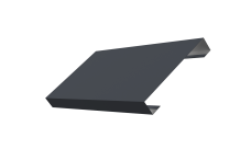 Ламель лицевая 125 забора жалюзи Texas 0,5 Velur X RAL 7024 мокрый асфальт