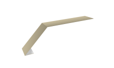 Планка карнизная для мягкой кровли 100х60 0,5 Satin с пленкой RAL 1015 светлая слоновая кость (2м)