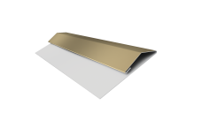 Планка стартово-финишная Экобрус Grand Line 0,45 PE lite с пленкой RAL 1014 слоновая кость (2м)