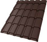 Профиль волновой "Квадро профи" ("Quadro Profi") v02 0,45 PE RAL 8017 шоколад