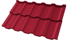 Профиль волновой "Квинта Уно" ("Kvinta Uno") 0,45 PE RAL 3003 рубиново-красный
