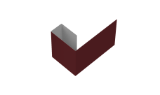 Финишный профиль фибросайдинга Grand Line 0,5 Satin с пленкой RAL 3005 красное вино (3м)