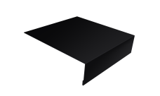 Планка лобовая/околооконная простая 190х50 0,5 Velur X RAL 9005 черный (2м)