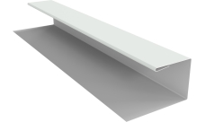 Планка П-образная Экобрус Grand Line 0,45 PE с пленкой RAL 9003 сигнальный белый (2м)