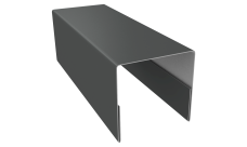 Планка П-образная заборная 20 0,45 Drap TR RAL 7016 антрацитово-серый (2,5м)