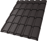 Профиль волновой "Квадро профи" ("Quadro Profi") v02 0,45 PE RR 32 темно-коричневый