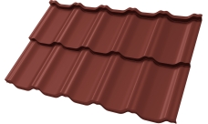 Профиль волновой "Квинта Уно" ("Kvinta Uno") 0,45 PE RAL 3009 оксидно-красный