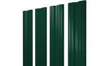 Штакетник Twin с прямым резом Grand Line 0,5 Satin Matt RAL 6005 зеленый мох