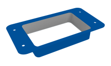 Воронка врезная прямоугольная Vortex Lite PE RAL 5005 сигнальный синий