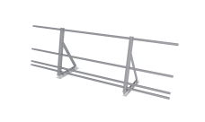 Ограждение кровельное со снегозадержателем на фальц Optima 0,65х2м RAL 7004