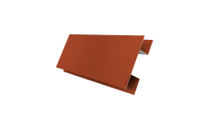 Планка H-образная Экобрус Grand Line 0,5 Satin с пленкой RAL 8004 терракота (2м)