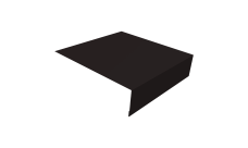 Планка околооконная простая 200х75 Grand Line 0,45 Drap TX RAL 9005 черный (2м)