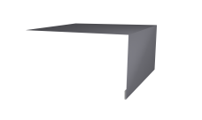 Планка околооконная простая 250х50 Grand Line 0,45 PE с пленкой RAL 7004 сигнальный серый (2м)