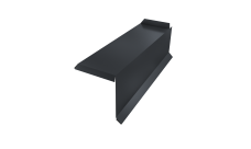 Планка торцевая сегментная 30мм Правая 0,45 PE с пленкой RAL 7024 мокрый асфальт