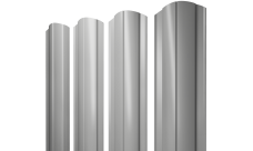 Штакетник Круглый фигурный 0,5 Satin RAL 9006 бело-алюминиевый