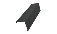 Декоративная накладка на столб универсальная угловая 60х60 для забора жалюзи Grand Line 0,45 PE-Double RAL 7016 антрацитово-серый (2м)