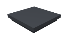 Колпак на столб плоский 390х390мм 0,45 Drap с пленкой RAL 7024 мокрый асфальт