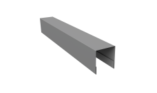 Планка боковая для забора из сайдинга (Блок-хаус new) 0,45 PE RAL 9006 бело-алюминиевый (2,06м)