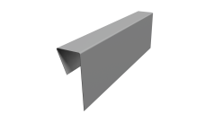 Планка приемная оконная фибросайдинга 0,5 Satin с пленкой RAL 9006 бело-алюминиевый (3м)