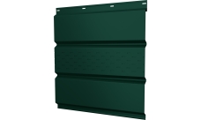 Софит металлический Классик v01 Grand Line центральная перфорация 0,5 Satin с пленкой RAL 6005 зеленый мох
