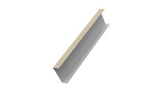 Декоративная накладка на столб универсальная 80х80 для забора жалюзи 0,5 Satin RAL 1015 светлая слоновая кость (3м)