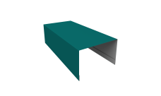 Крышка для забора из сайдинга Блок-хаус new Grand Line 0,45 PE RAL 5021 водная синь (2,5м)