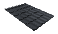 Металлочерепица Классик ("Classic") v02 0,5 Satin RAL 7024 мокрый асфальт