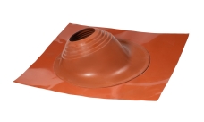 Проходной элемент (мастер флеш) угловой №2 (180-280мм) +240 силиконовый (металлический окрашенный фланец) терракот