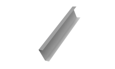 Декоративная накладка на столб универсальная 60х60 для забора жалюзи Grand Line 0,45 PE RAL 9006 бело-алюминиевый (1,8м)