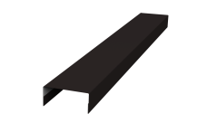 Крышка 45х20 для забора жалюзи Texas Grand Line 0,5 PurPro Matt 275 RAL 9005 черный (2м)