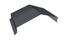 Парапетная крышка угольная 250мм Grand Line 0,5 PE lite с пленкой RAL 7024 мокрый асфальт (2,5м)