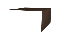 Планка околооконная простая 250х50 0,45 PE с пленкой RAL 8017 шоколад (2м)