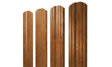 Штакетник Твин фигурный Grand Line 0,45 Принт Элит Golden Wood ТвинColor