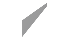 Ламель забора жалюзи Palermo стартовая/финишная для калиток и ворот Grand Line 0,45 PE RAL 9006 бело-алюминиевый