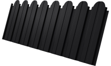 Профнастил C10B фигурный Grand Line 0,5 Satin Matt TX RAL 9005 черный