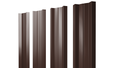 Штакетник М-образный A с прямым резом 0,45 PE RAL 8017 шоколад