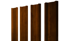 Штакетник М-образный A с прямым резом 0,45 Print-Double Premium Golden Wood Intense F