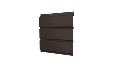 Софит металлический Grand Line без перфорации 0,45 Drap-double TX с пленкой RR 32 темно-коричневый