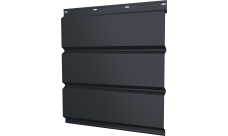 Софит металлический Классик v01 Grand Line без перфорации 0,45 Drap TX с пленкой RAL 7024 мокрый асфальт